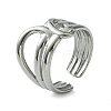 304 Stainless Steel Open Cuff Ring RJEW-L110-002P-1