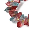 Electroplated Natural Quartz Crystal Beads Strands G-F800-D16-3