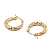 304 Stainless Steel Textured Hoop Earrings for Women EJEW-E291-07G-2