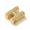 Brass Micro Pave Clear Cubic Zirconia Charms ZIRC-C009-01G-H-2
