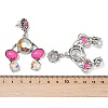 Alloy Synthetic Turquoise Dangle Stud Earrings EJEW-U053-08AS-5