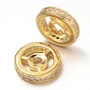 Steering Wheel Brass Micro Pave Cubic Zirconia Beads ZIRC-D044-2