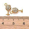304 Stainless Steel Rhinestone Pendants STAS-L318-18G-05-3
