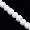 Opaque Solid Color Crystal Glass Round Beads Strands EGLA-F037-8mm-E01-1