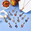 35Pcs 7 Colors Printed Alloy Pendants PALLOY-SZ0001-33-5