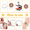 5Pcs Zinc Alloy Heat Transfer Blank Link Bracelet Making FIND-UN0010-24-4