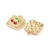Rack Plating Alloy Enamel Pendants FIND-M038-08G-2