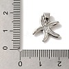 Starfish Rack Plating Brass Charms KK-U027-36P-3