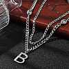 304 Stainless Steel Chain Necklaces NJEW-M078-08P-1