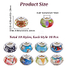 100Pcs 10 Colors Resin European Beads RPDL-PA0001-01-2