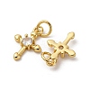Brass Micro Pave Cubic Zirconia Pendants KK-P308-27G-2
