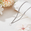 1Pc 304 Stainless Steel Letter Pendant Necklaces NJEW-LP0001-33Z-P-3