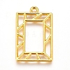 Zinc Alloy Open Back Bezel Pendants PALLOY-D199-07G-1