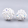 ABS Plastic Imitation Pearl Woven Beads X-FIND-T044-34C-02-2