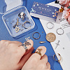 DIY Cone Lotus Sword Stainless Steel Charms Cuff Ring Making Kit DIY-SC0026-09-3
