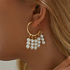 Elegant Zinc Alloy Round Stud Earrings TP9784-1