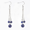 Natural Lapis Lazuli Dangle Earrings EJEW-JE02813-05-1