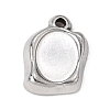 304 Stainless Steel Pendant Cabochon Settings SA-CBA9B1E-01E-P-1