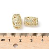 Brass Micro Pave Cubic Zirconia Beads KK-C104-12G-2