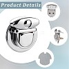 6Pcs Flat Round Alloy Bag Tuck Lock Clasps FIND-CP0003-23P-5