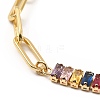 Cubic Zirconia Tennis Bracelet BJEW-A132-17G-01-2