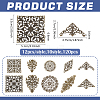 120Pcs 10 Styles Iron Filigree Joiners IFIN-PH0002-45-2