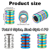 Unicraftale 3Pcs 3 Style Titanium Alloy European Beads FIND-UN0002-91-3