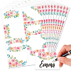 Flower PVC Waterproof Blank Label Stickers STIC-WH0023-001-1