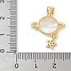 Brass Micro Pave Cubic Zirconia Pendants KK-K298-19G-02-3