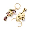 Bowknot Rack Plating Golden Brass Dangle Leverback Earrings EJEW-A030-05G-02-2