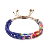 Glass Seed Beads Braided Bead Bracelets PW-WGDE5D7-05-1