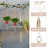 2Pcs Handmade Macrame Polyester with Wood Bead Plant Hanger AJEW-HS0001-47B-5