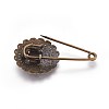 Tibetan Style Alloy Safety Brooches JEWB-WH0008-07AB-2