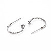 Non-Tarnish 304 Stainless Steel C-shape Stud Earrings EJEW-N016-013-NR-3