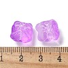 Baking Painted Transparent Glass Beads GLAA-C035-01S-3