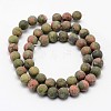 Natural Unakite Beads Strands G-D683-8mm-2