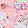 80Pcs 8 Colors Electroplate Opaque Acrylic Beads OACR-CA0001-24-4