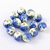 Handmade Printed Porcelain Beads PORC-Q199-10mm-19-1