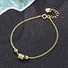 Brass Micro Pave Clear Cubic Zirconia Link Bracelets for Women BJEW-C083-03G-2