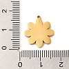 Ion Plating(IP) 304 Stainless Steel Enamel Pendants STAS-Q301-08G-3
