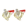 Rack Plating Golden Alloy Stud Earrings Finding EJEW-B030-01G-02-1