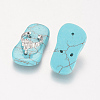 Synthetic Turquoise Pendants G-XCP0001-46-2
