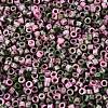 Opaque Picasso Cylinder Glass Beads SEED-Q039-06A-08-3