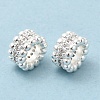 Rack Plating Brass Cubic Zirconia European Beads KK-R147-05S-4