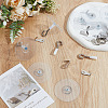 Plastic & Iron Self-Adhesive Ceiling Hook AJEW-GO0004-93-4