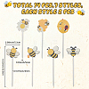 14Pcs Wooden Cake Toppers Decorations DIY-CN0005-56A-2