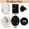 2Pcs 2 Styles Glass & Iron & Aluminum Photo Frame Stands AJEW-OC0005-83-2