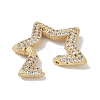 Rack Plating Brass Micro Pave Cubic Zirconia Spring Gate Rings Clasps KK-NH0002-14G-01-2