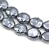 Electroplated Glass Beads Strands GLAA-H039-05C-3