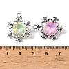 UV Plating Alloy Glass Pendants FIND-K032-02P-3